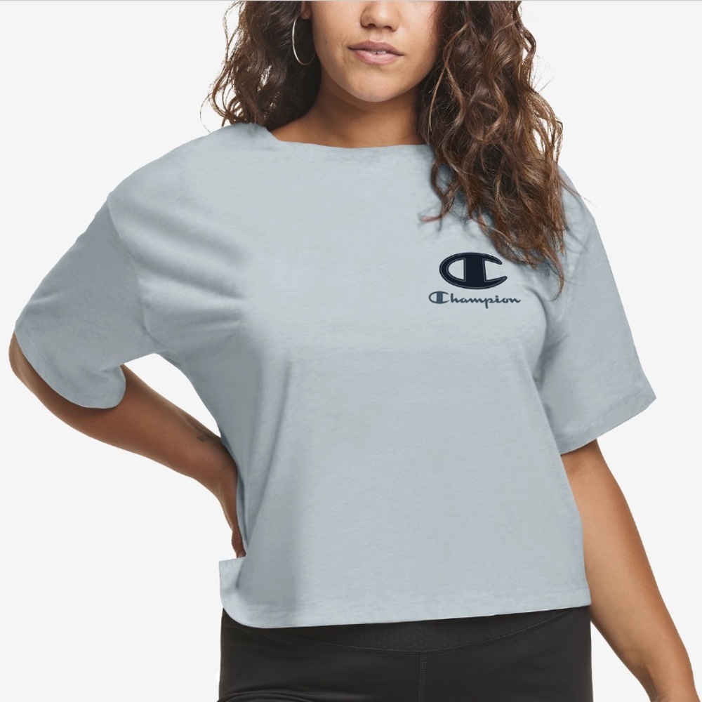 Champion plus size c logo crop top